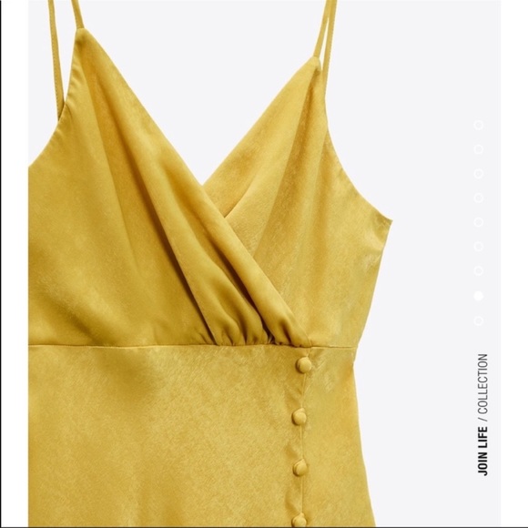 Zara mustard satin effect blogger dress - Picture 9 of 13